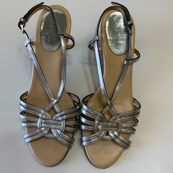 Cole Haan Nike Air silver strappy slingback sandal - Picture 2 of 7